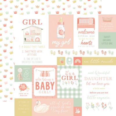 Echo Park It's A Girl Designpapier - Multi Journaling Cards